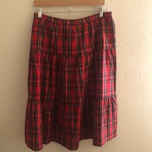 J Crew XL plaid skirt